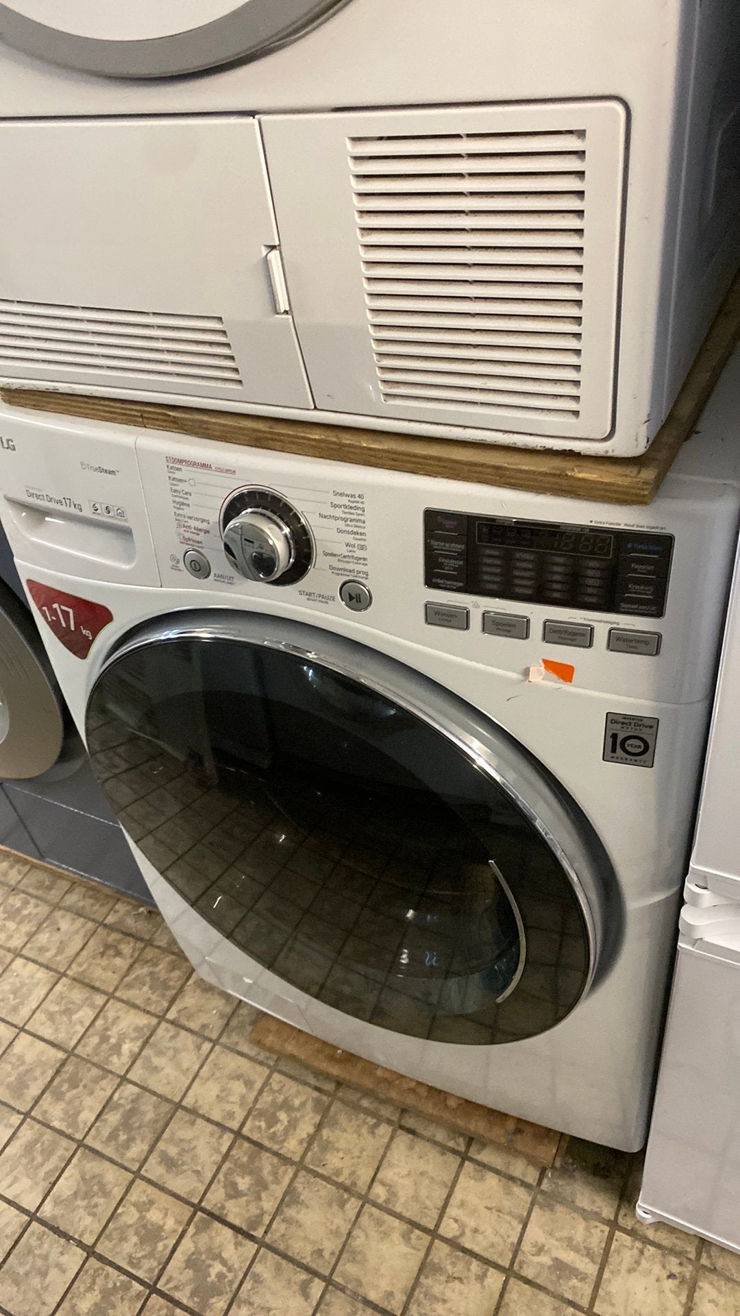 Wasmachine Lg 17 kg, Ophalen of Verzenden, Gebruikt, Wit