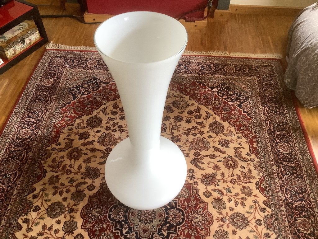 Vaas ( groot ), Ophalen, 90 cm, Wit, Glas