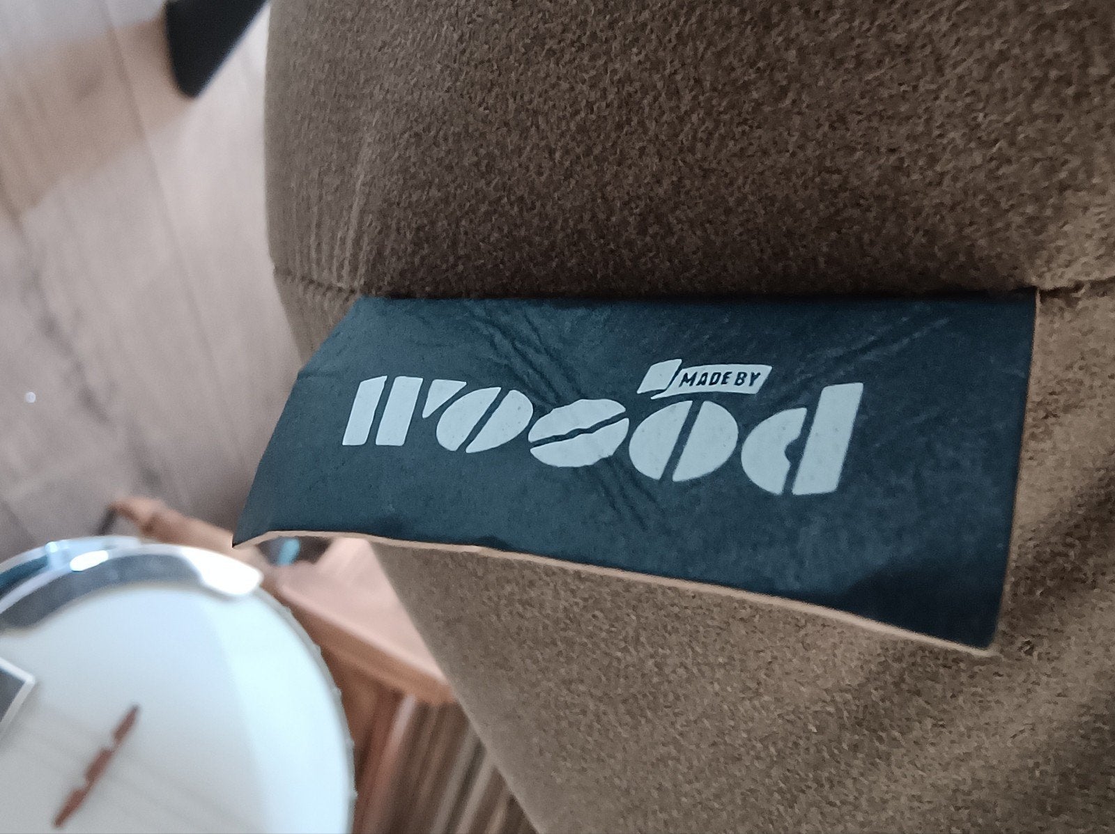 Foto 3 van WOOOD Draaifauteuil Olijfgroen Kunstleer - Zo goed als nieuw