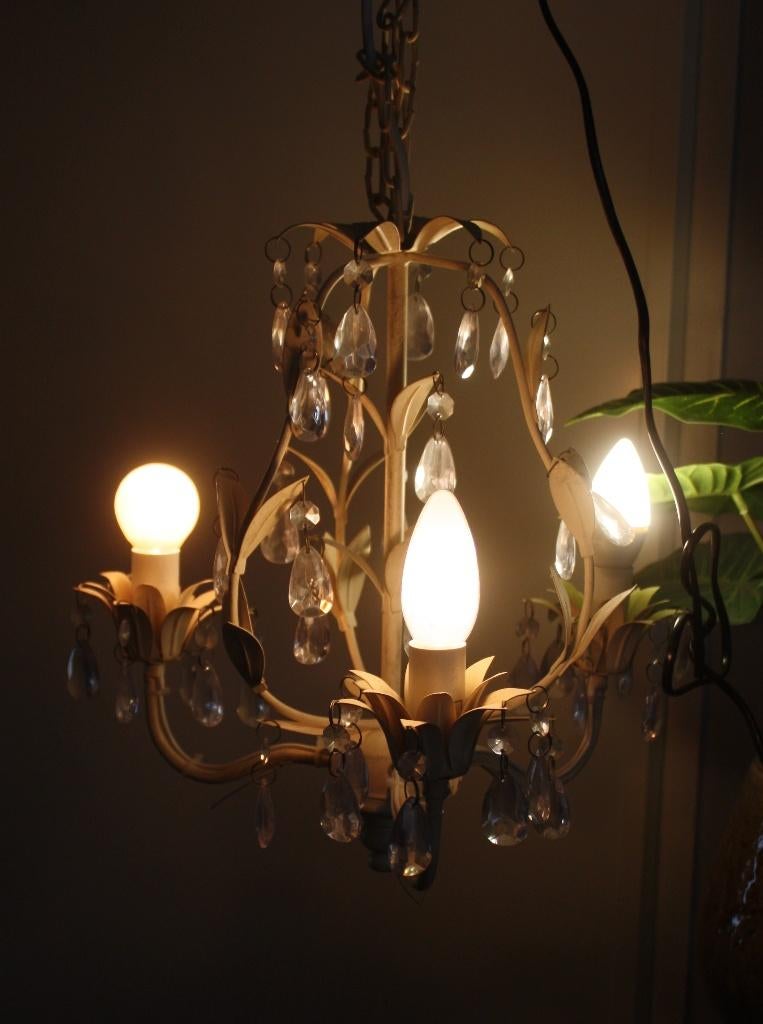 Vintage hanglamp met 3 lichtpunten, Ophalen of Verzenden