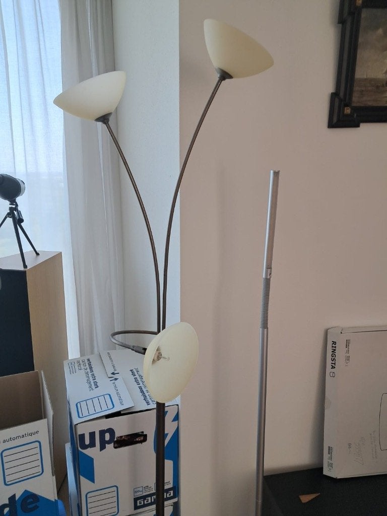 Staande lamp, driedelig, Ophalen, Zo goed als nieuw, 100 tot 150 cm