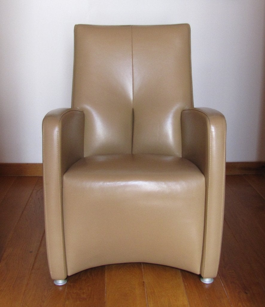 Leolux fauteuil, model Galathea, Huis en Inrichting, Ophalen, Minder dan 75 cm, Modern klassiek, Leer