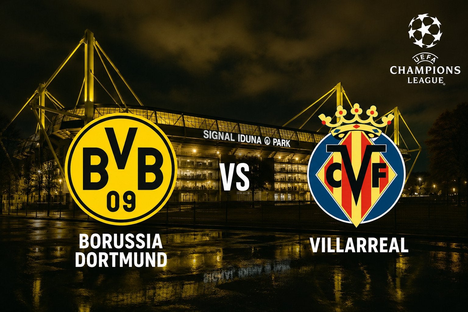 Borussia Dortmund - Villareal | 8-9 | Champions League, Drie personen of meer