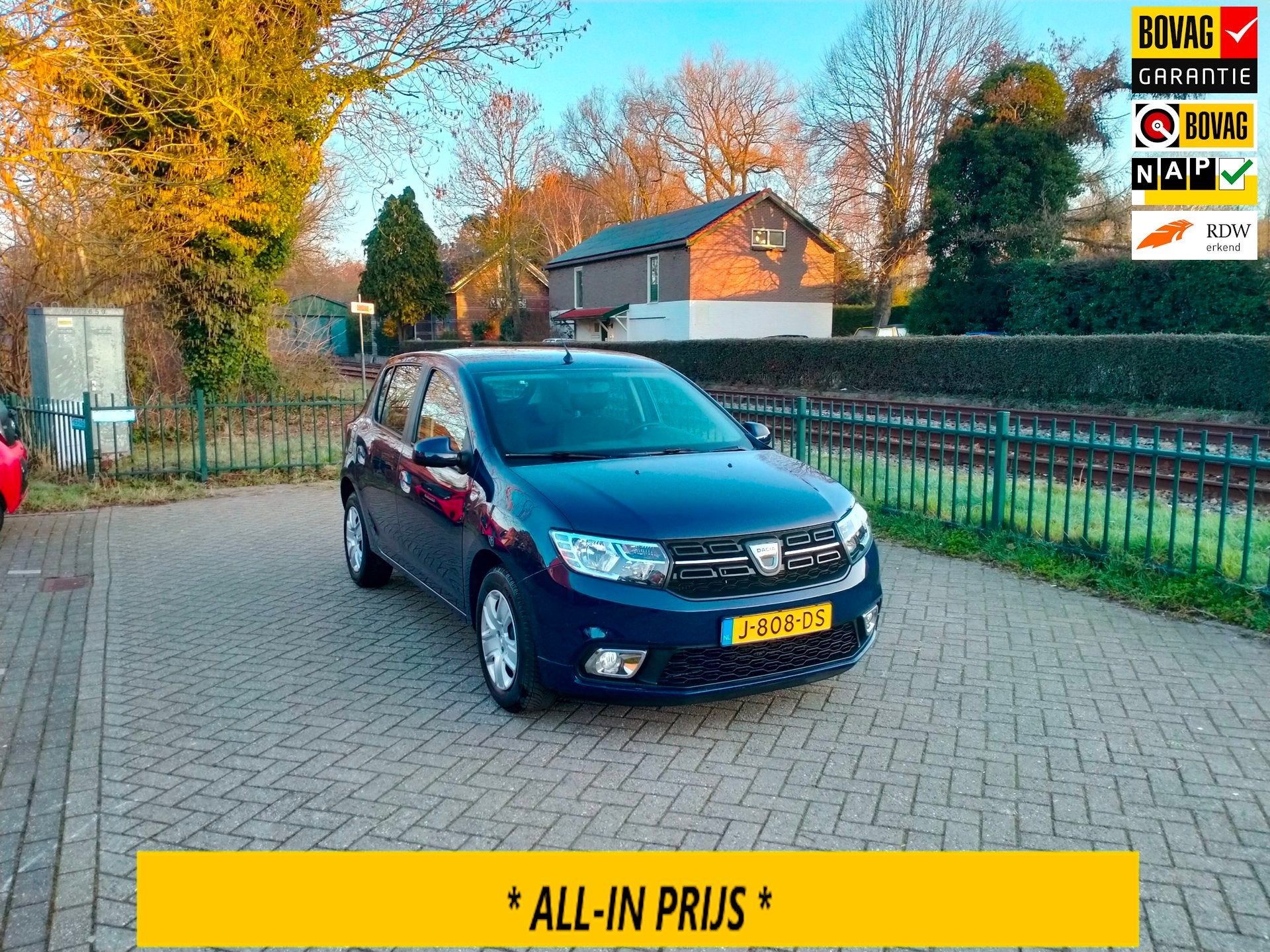 Dacia Sandero 1.0 TCe Bi-Fuel LPG G3 Comfort navi android AL, Voorwielaandrijving, 12 maanden, Blauw, Origineel Nederlands
