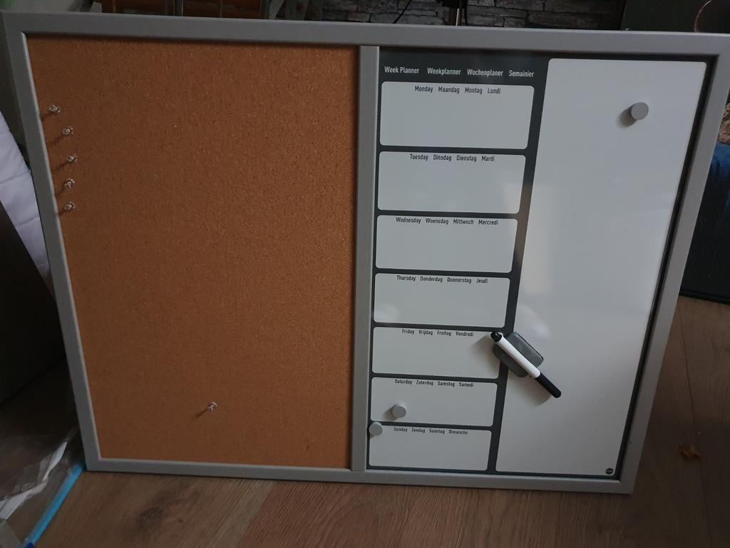 Whiteboard  78cm breed 60cm hoog, Ophalen, 50 tot 75 cm, 50 tot 100 cm, Minder dan 100 cm