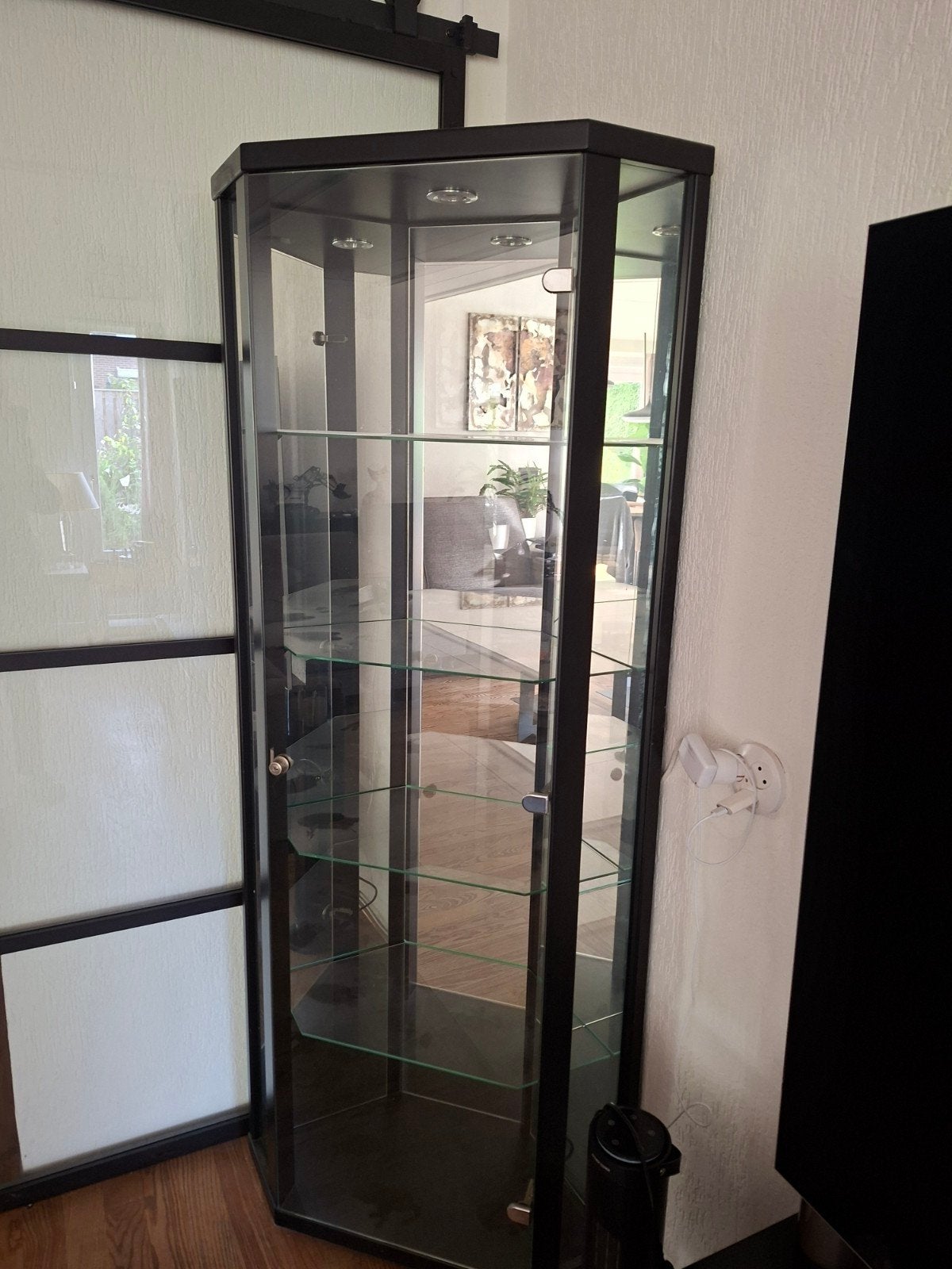 vitrine kast, Ophalen, 50 tot 100 cm, Zo goed als nieuw, 150 tot 200 cm