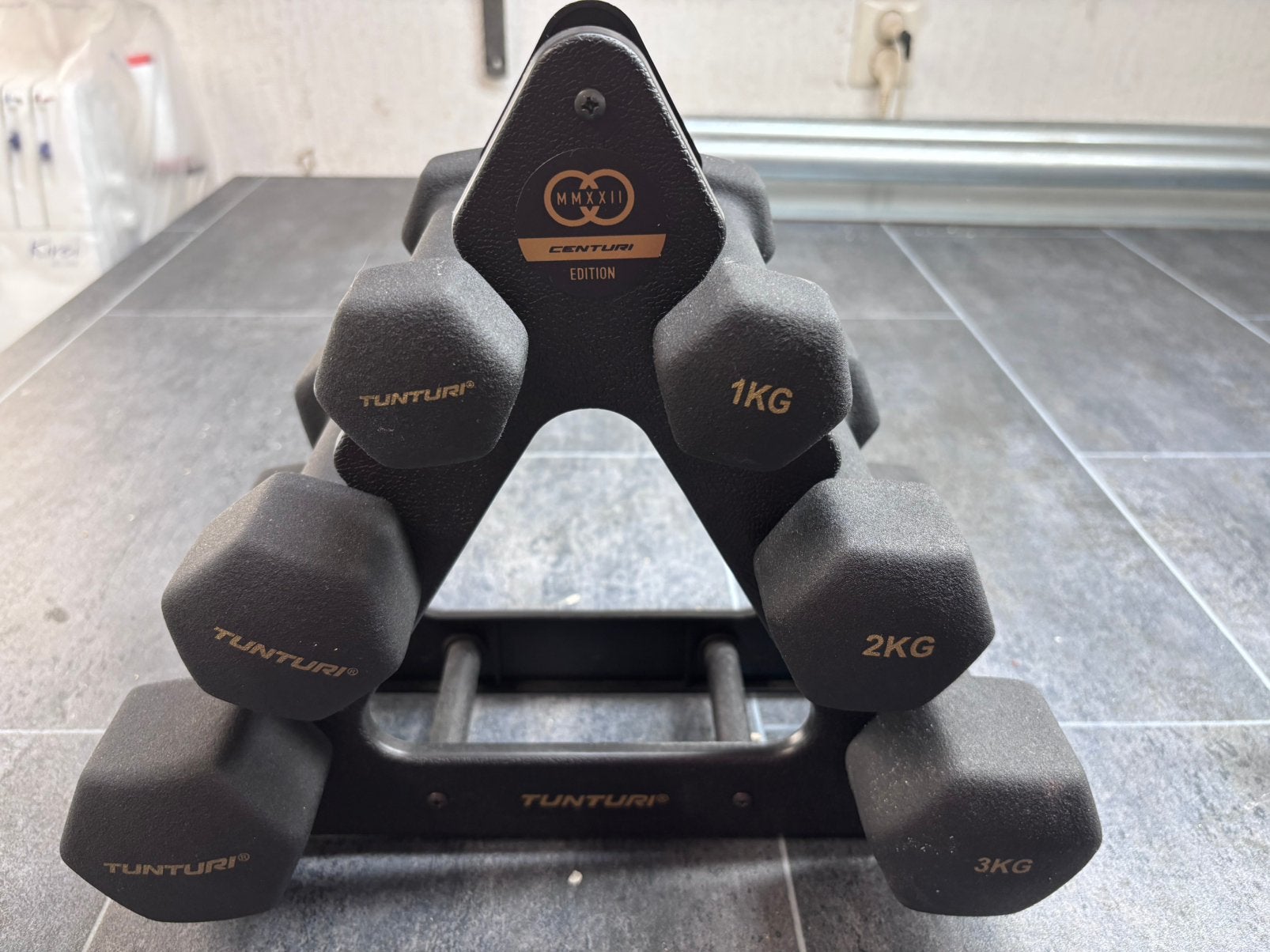 Tunturi dumbell setje, Ophalen, Zo goed als nieuw, Armen, Dumbbell