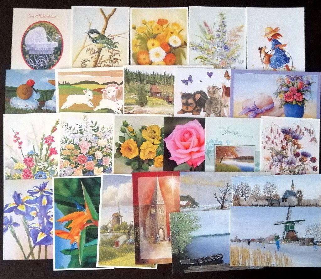 Diverse dubbele wenskaarten, 24 stuks, Ophalen of Verzenden, Nieuw