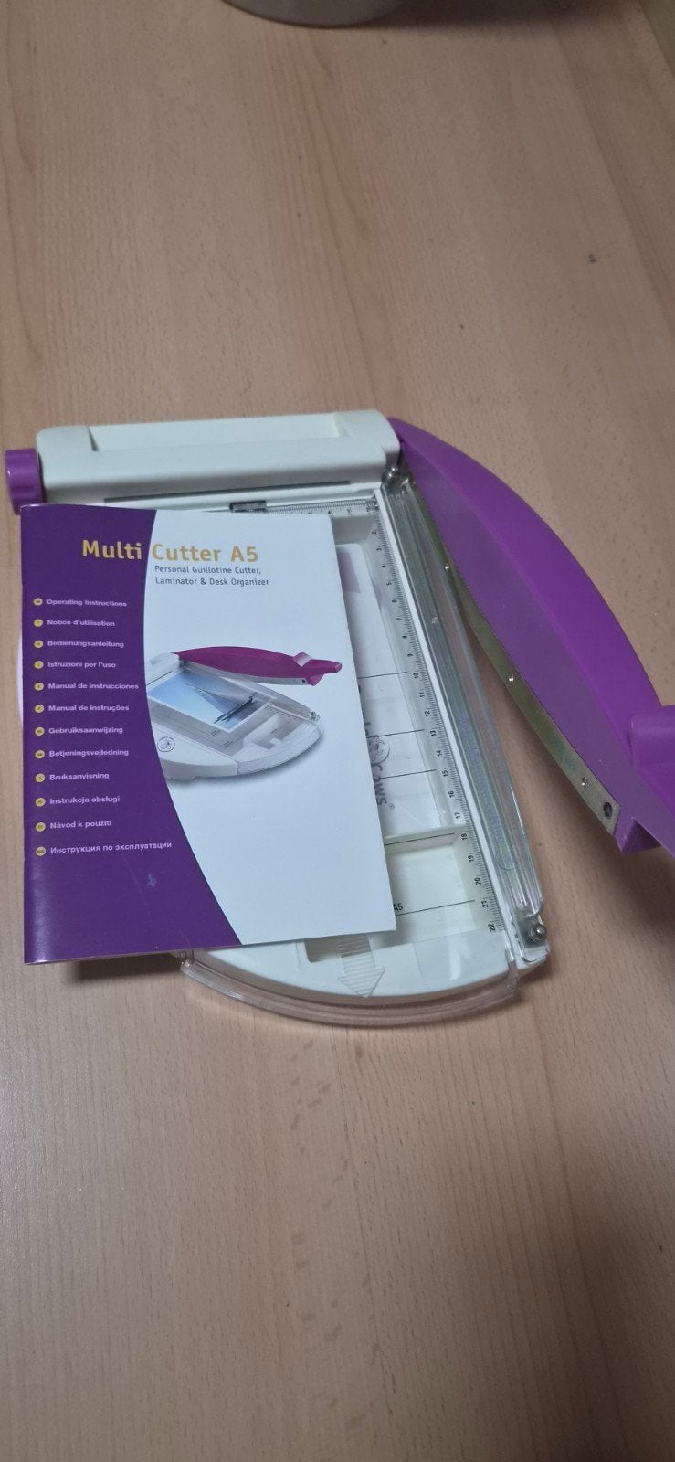 Purple Cows Multi Cutter A5 - Snijmachine en Laminator, Geschikt voor snijden, Gebruikt, Overige thema's, Gereedschap of Toebehoren