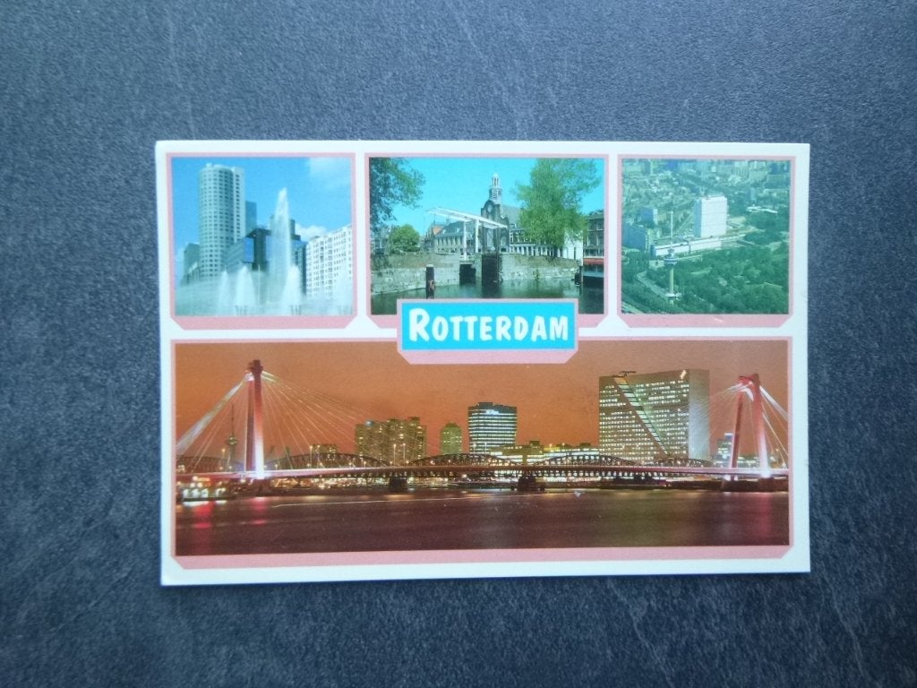 Rotterdam, Willemsbrug/panorama, Verzenden, 1980 tot heden, Gelopen, Zuid-Holland
