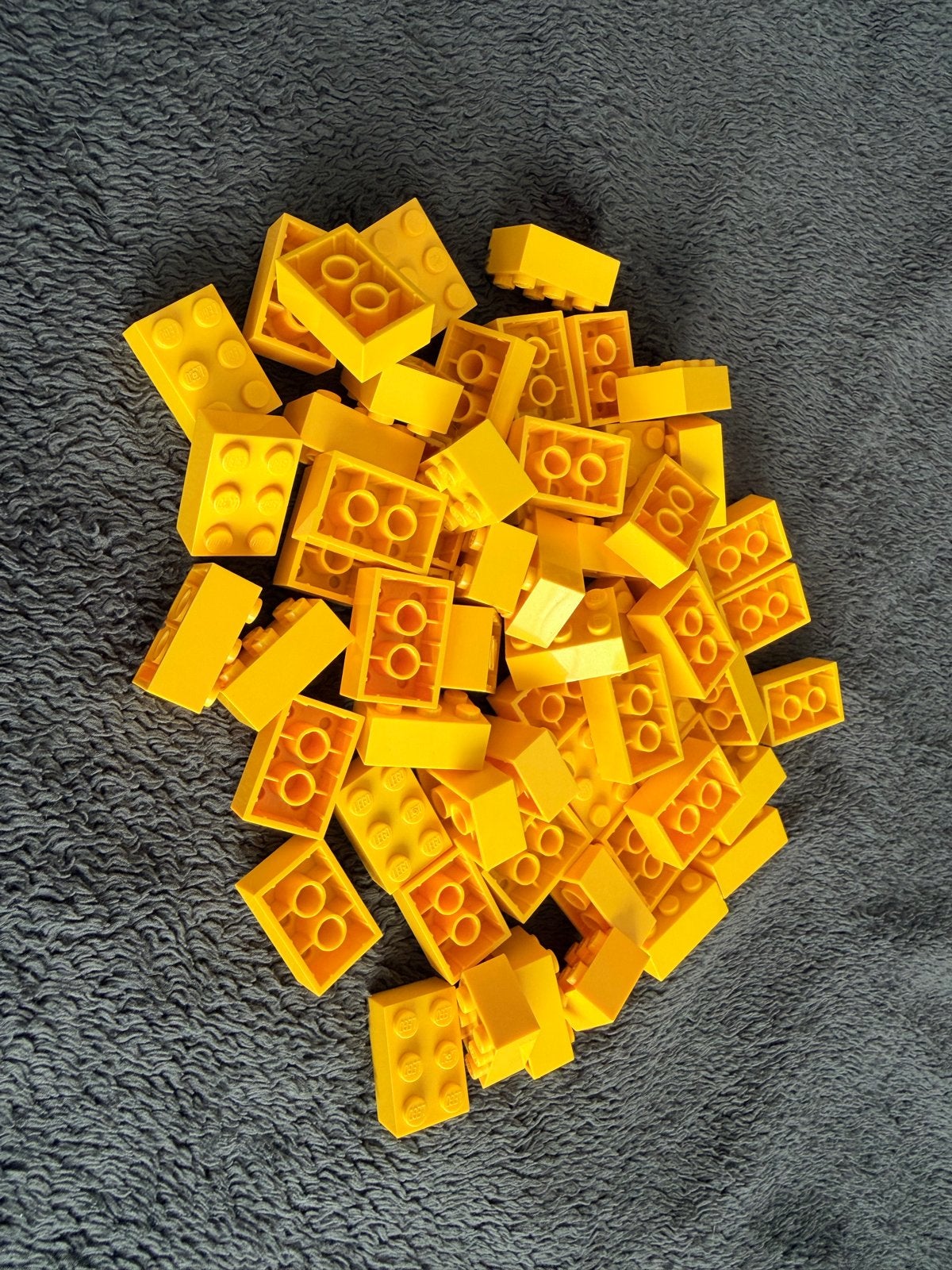 Lego 2x3 studs - 60 stuks - Gele bouwstenen, Ophalen of Verzenden, Gebruikt, Losse stenen, Lego