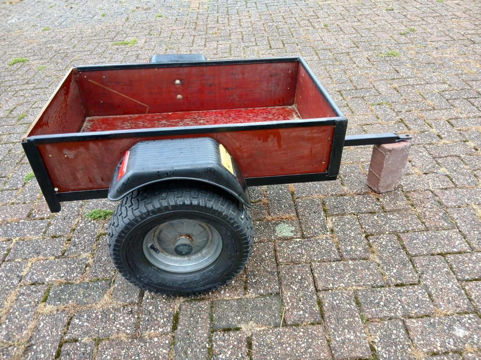 Stoere BERG skelter kiepkar aanhanger met brede banden, Ophalen, Gebruikt, Berg