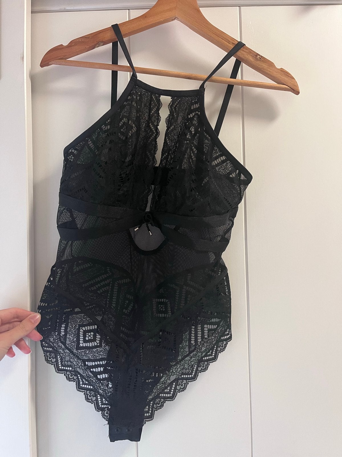 Hunkemöller Body Zwart Kant Maat M, Verzenden, Zwart, Body of Korset