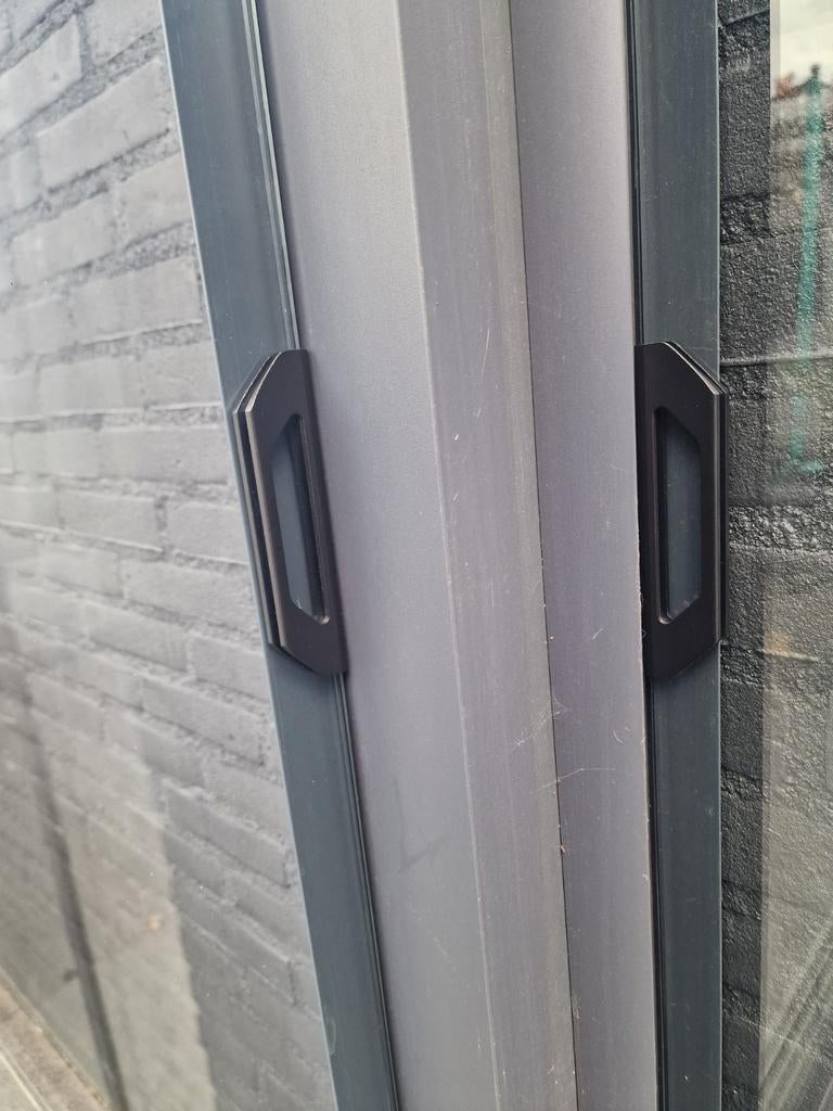 Zwarte deurgrepen voor glazen schuifdeur of schuifpui, Doe-het-zelf en Verbouw, Hang- en Sluitwerk, Ophalen of Verzenden, Nieuw