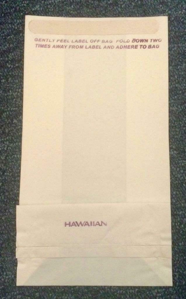 luchtvaart waste bag, afval zakje, kotszak Hawaiian airlines, Ophalen of Verzenden, Zo goed als nieuw, Overige typen