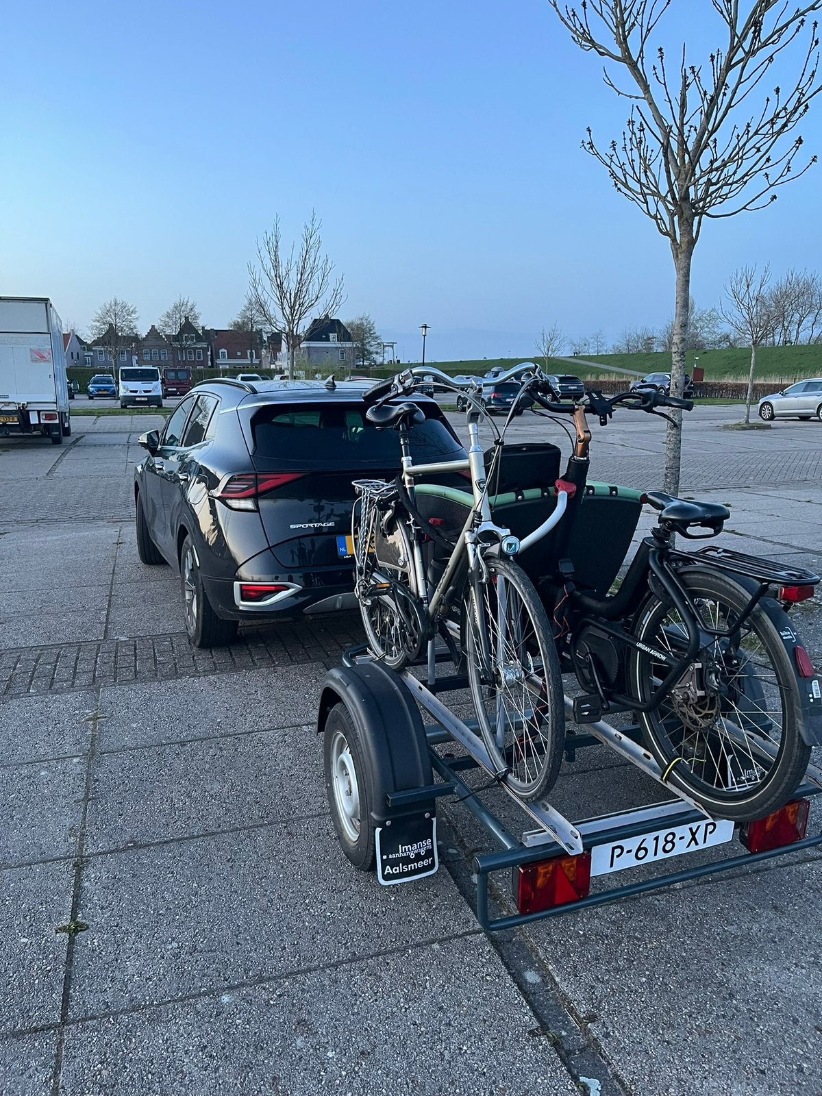 Aanhanger voor bakfiets huren & 2 fietsen, Ophalen, Zo goed als nieuw, Overige typen, 80 kg of meer