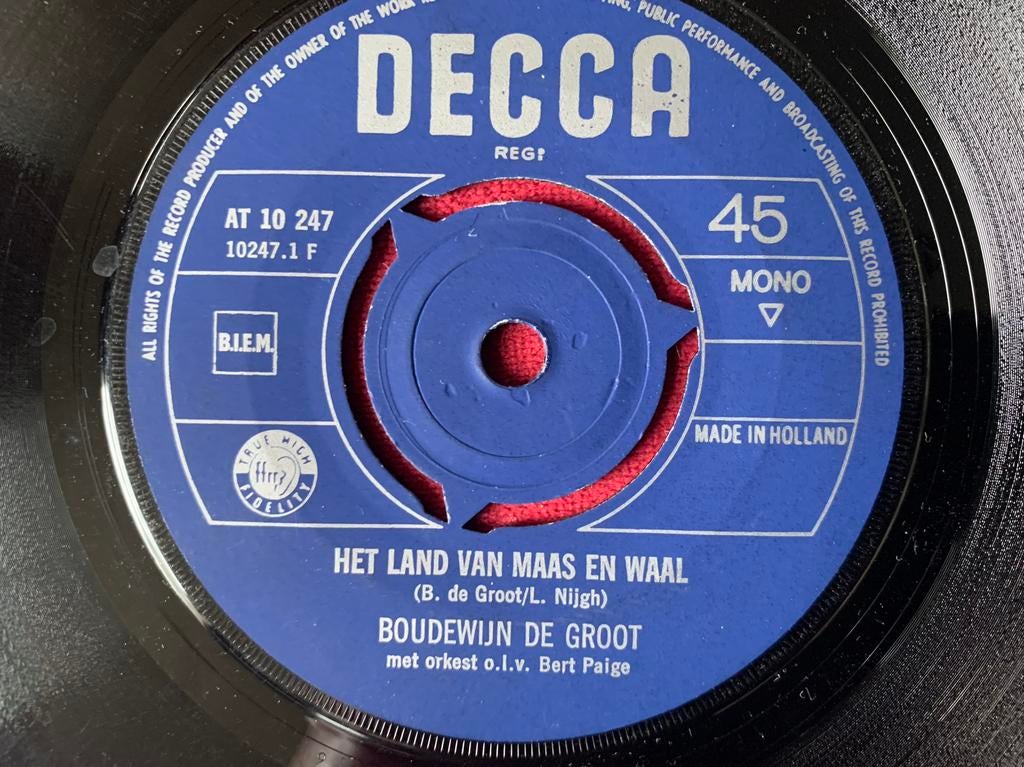 Boudewijn de Groot - Het land van maas en waal, Cd's en Dvd's, Vinyl Singles, Ophalen of Verzenden, Gebruikt, Nederlandstalig