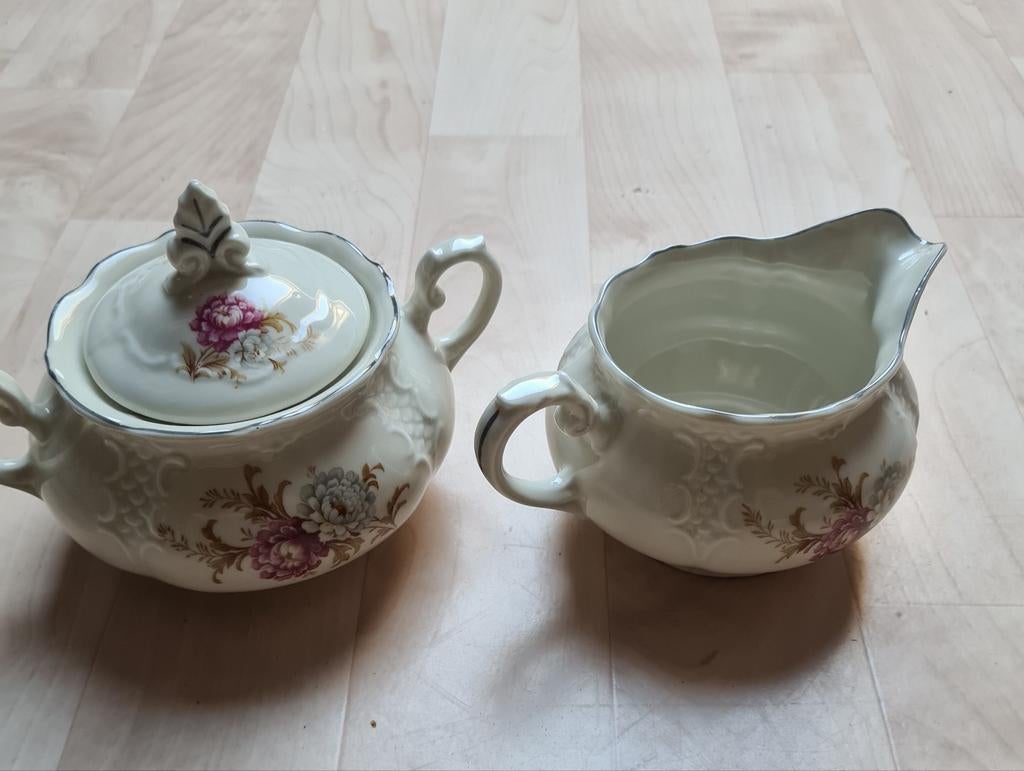 Nog heel mooi oud suikerpotje/melkkannetje, Antiek en Kunst, Ophalen of Verzenden