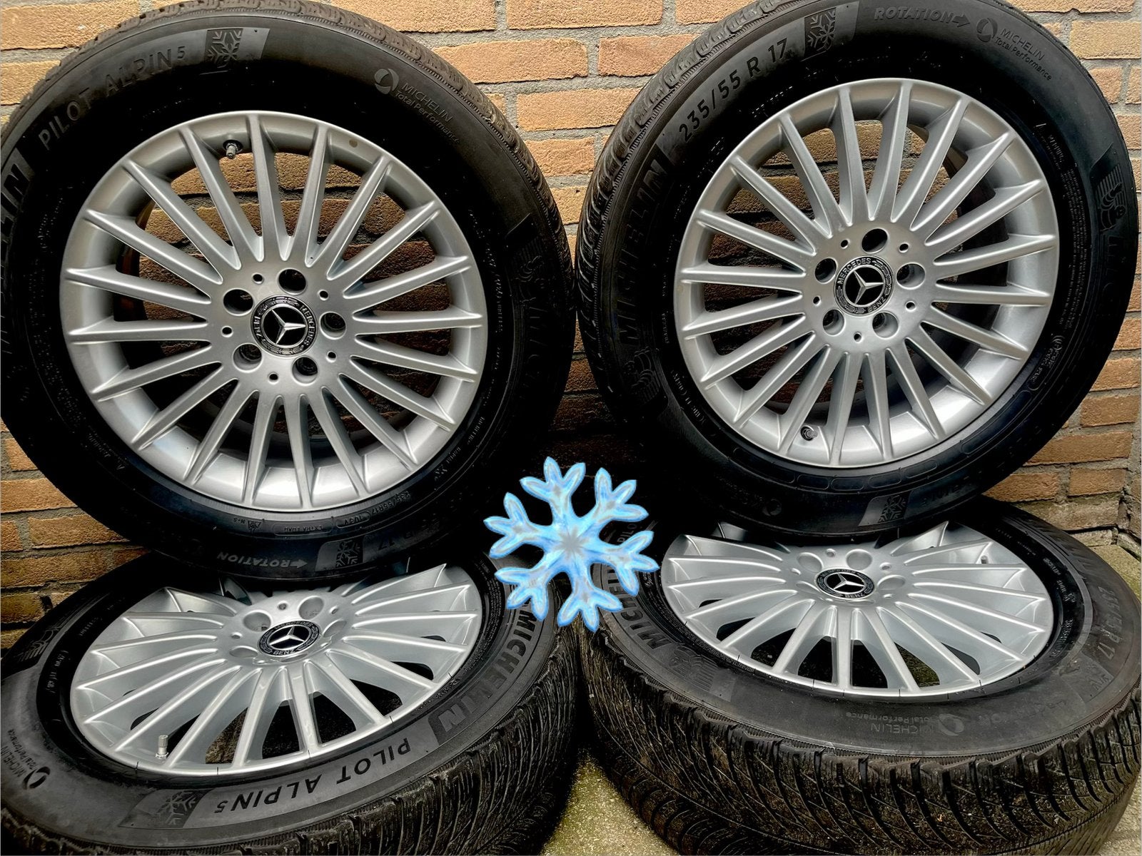 235 55 17” orig Mercedes vito V-klasse EQW Michelin winter., Auto-onderdelen, Banden en Velgen, Banden en Velgen, 17 inch, 235 mm