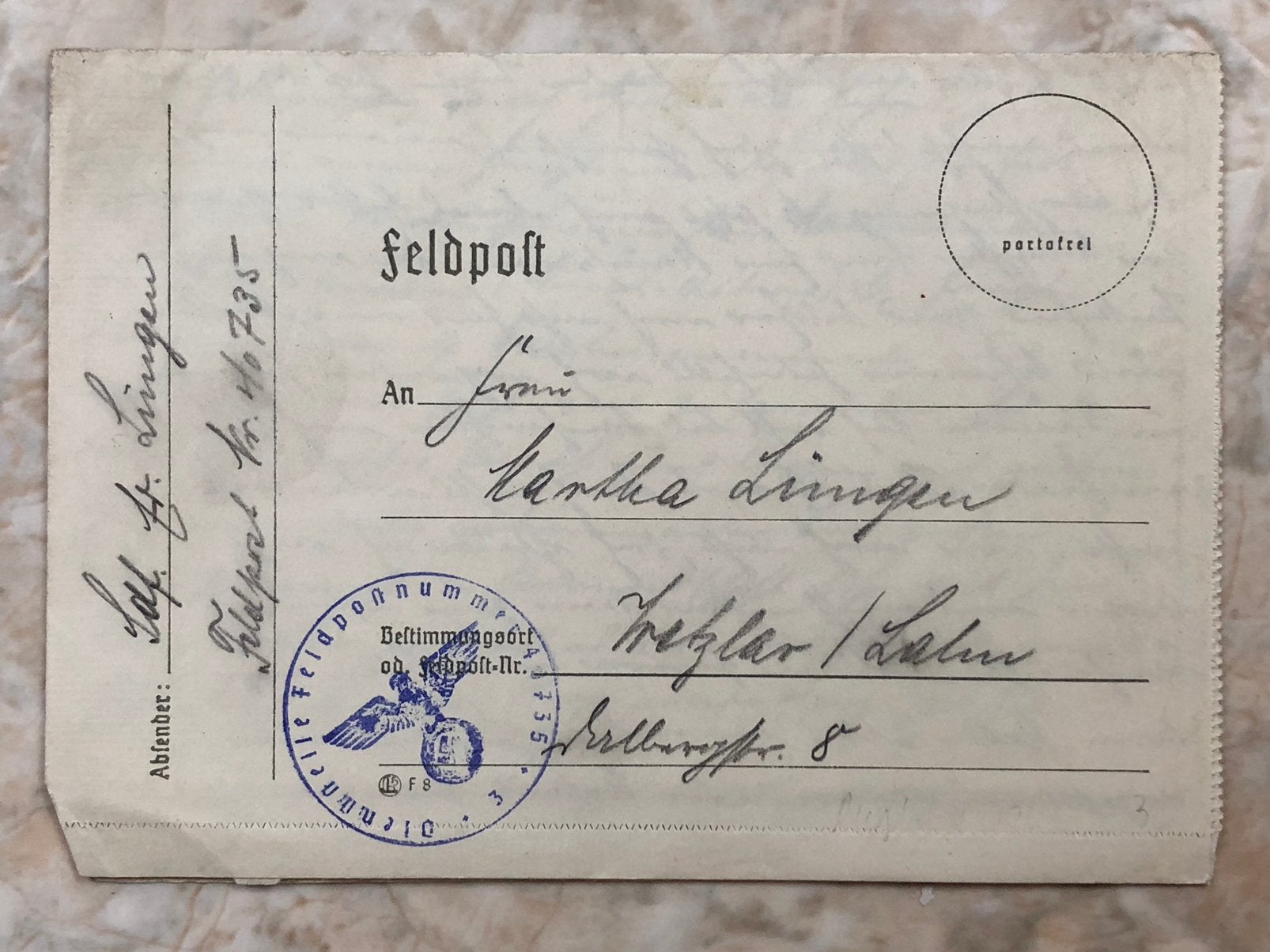 Duitse veldpost, vanuit Rusland, 20.11.41., Postzegels en Munten, Brieven en Enveloppen | Buitenland, Ophalen of Verzenden, Envelop