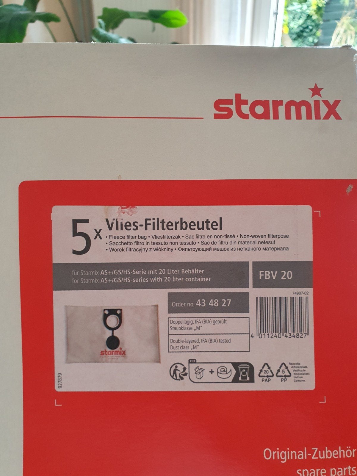 Starmix Vlies-Filterbeutel FBV 20 (5 stuks), Ophalen, Nieuw
