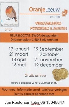 Leuke postzegelbeurs gaanderij arnhem zaterdag 19 september, Ophalen of Verzenden