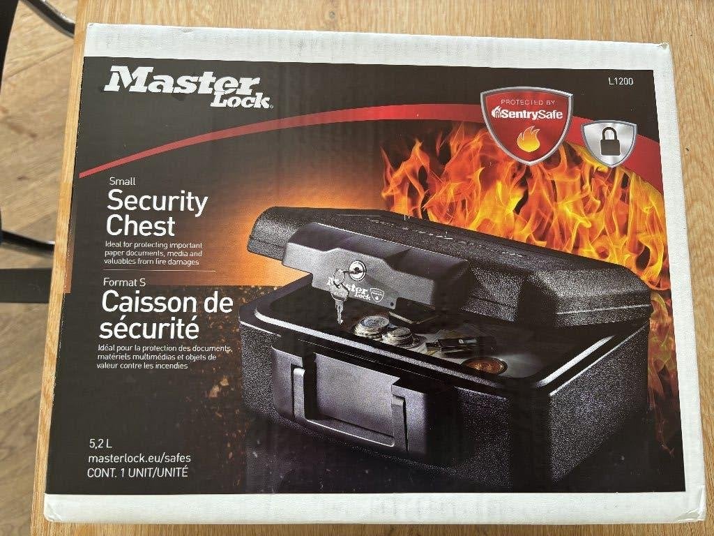 Masterlock documentenkluis - nieuw in verpakking, Ophalen, Nieuw, Brandkast
