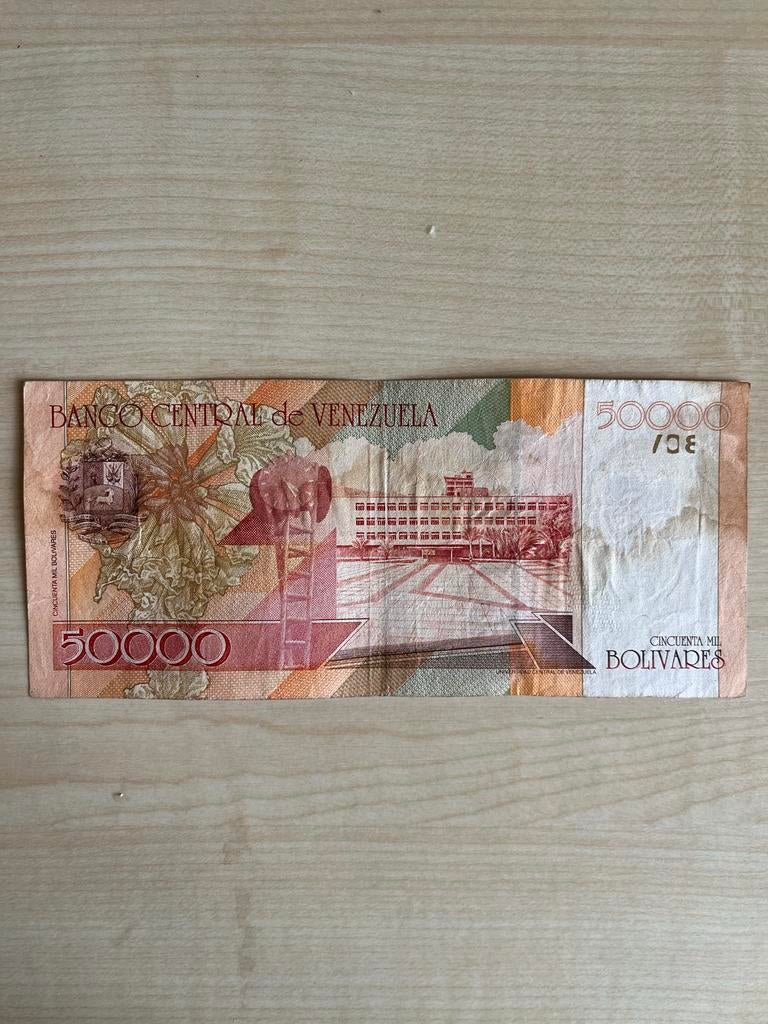 50000 Bolivares biljet Venezuela - 1998, Ophalen of Verzenden, Zuid-Amerika, Los biljet
