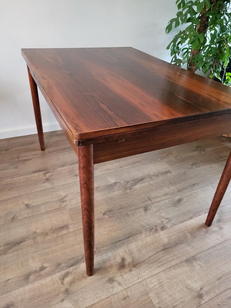 Vintage uitschuiftafel - 120-217cm lang, 80cm breed, Huis en Inrichting, Gebruikt, 200 cm of meer, Vijf personen of meer, Rechthoekig