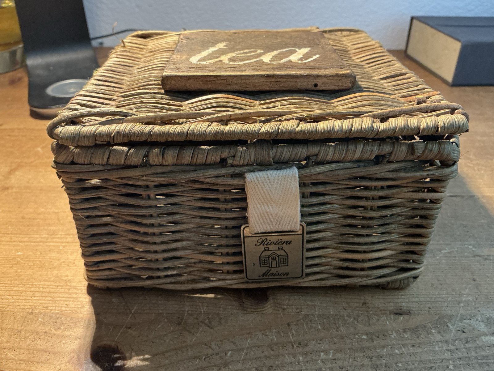 Riviera Maison Thea Rattan Box S - 4 vakken, Huis en Inrichting, Gebruikt, Ophalen of Verzenden, Landelijk, Natuurlijk materiaal