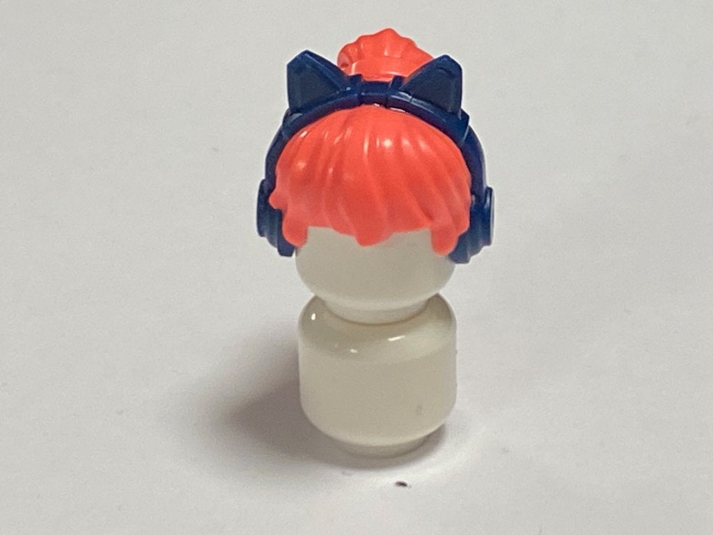 Lego nieuw koraalkleurig haar, paardestaart, koptelefoon, Overige thema's, Lego, Nieuw, Ophalen of Verzenden