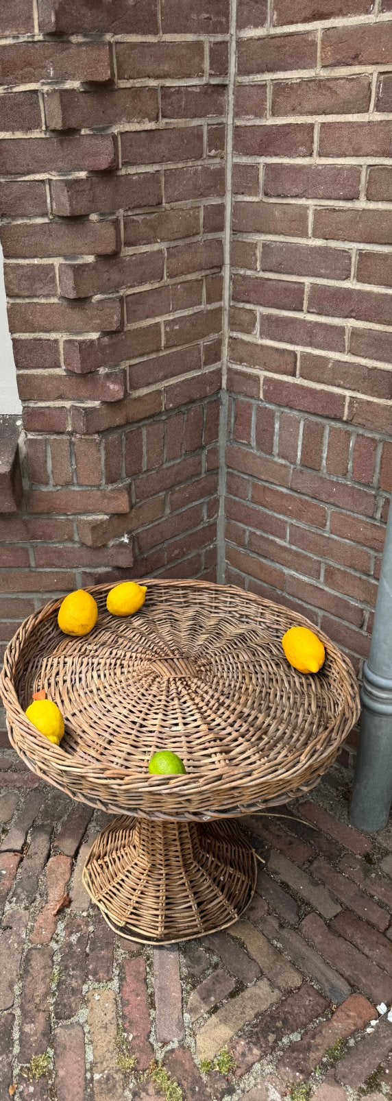 Vintage groente fruit basket voor markt, Ophalen, Gebruikt, Rond, Minder dan 55 cm
