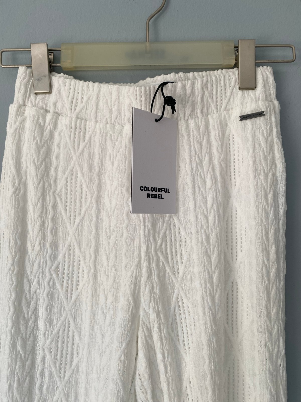 Colourful Rebel Witte Gehaakte Flare Broek Maat S Nieuw, Wit, Nieuw, Ophalen of Verzenden, Maat 36 (S)