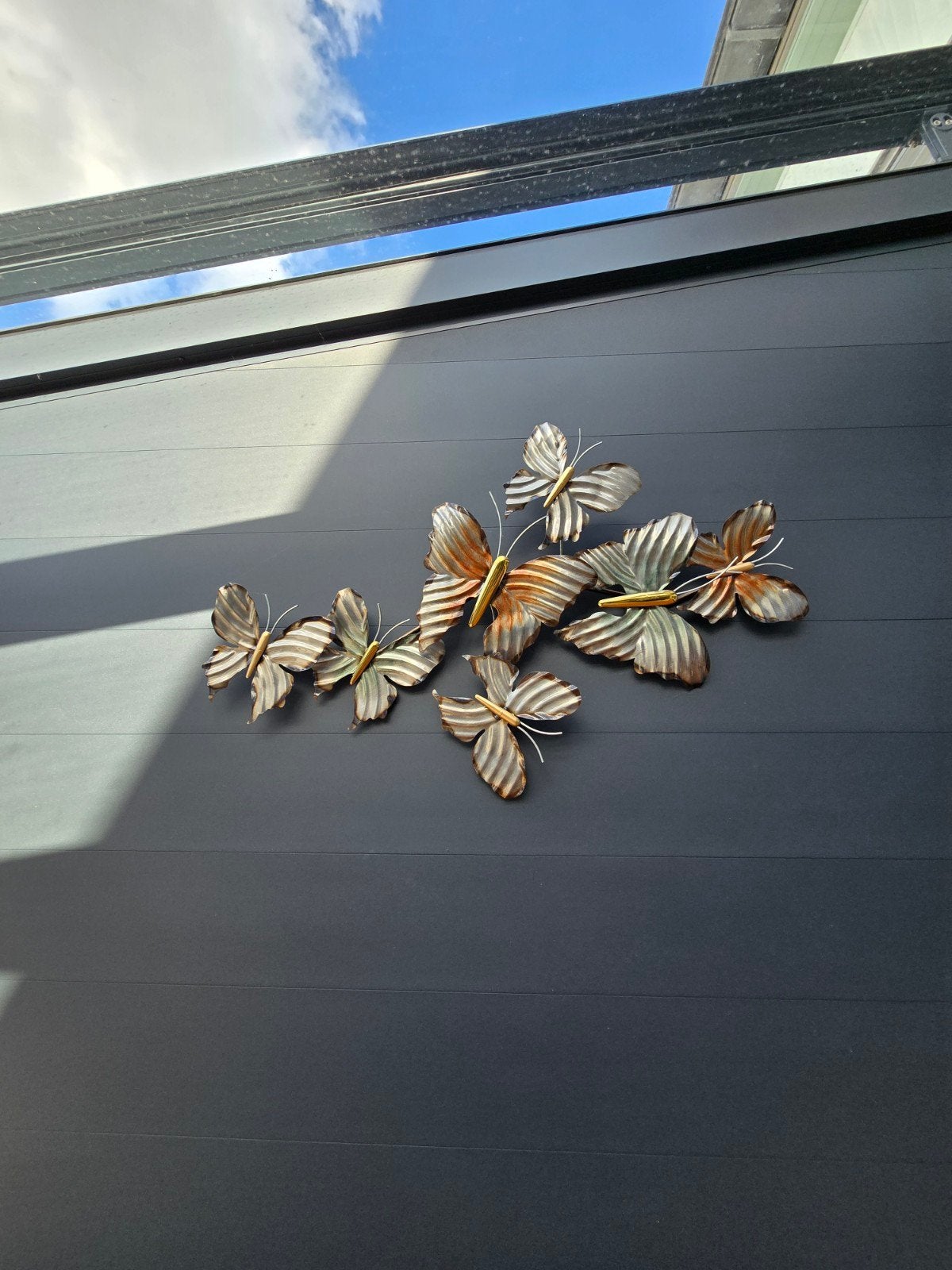 Metalen wanddecoratie vlinders - Modern en stijlvol, Metaal, Meerkleurig, Ophalen of Verzenden, Modern
