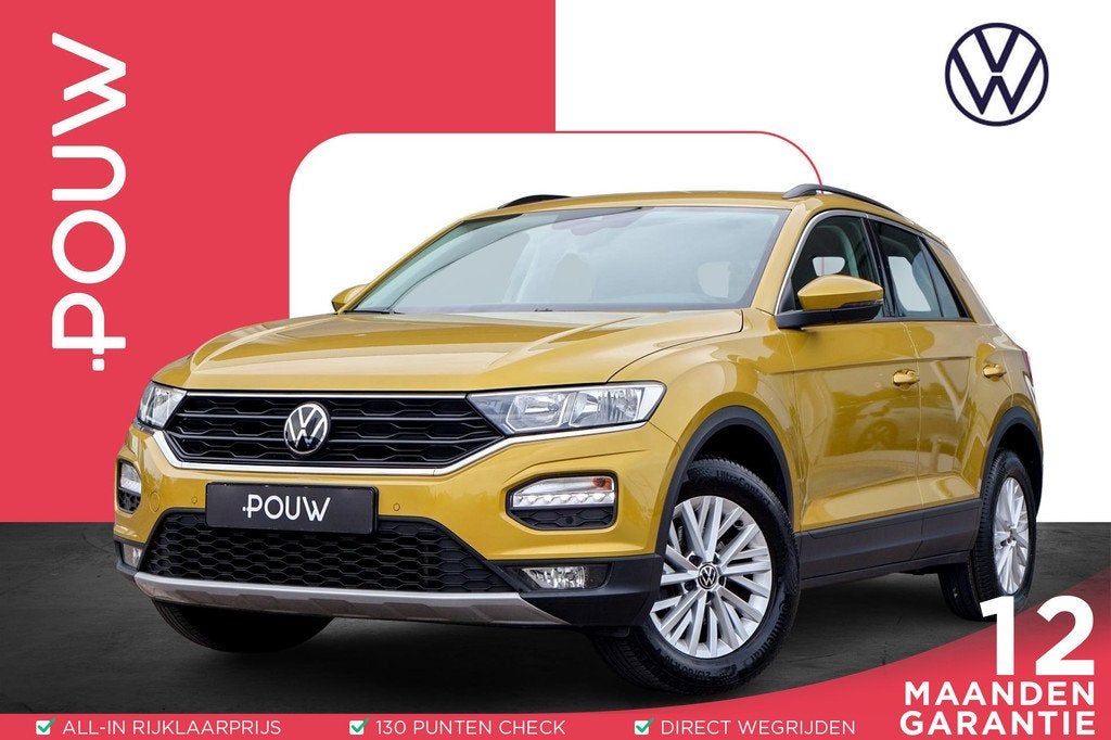 Volkswagen T-Roc 1.0 TSI 110pk Style | Trekhaak | Navigatie, Auto's, Volkswagen, Bedrijf, Te koop, T-Roc, ABS, Adaptive Cruise Control