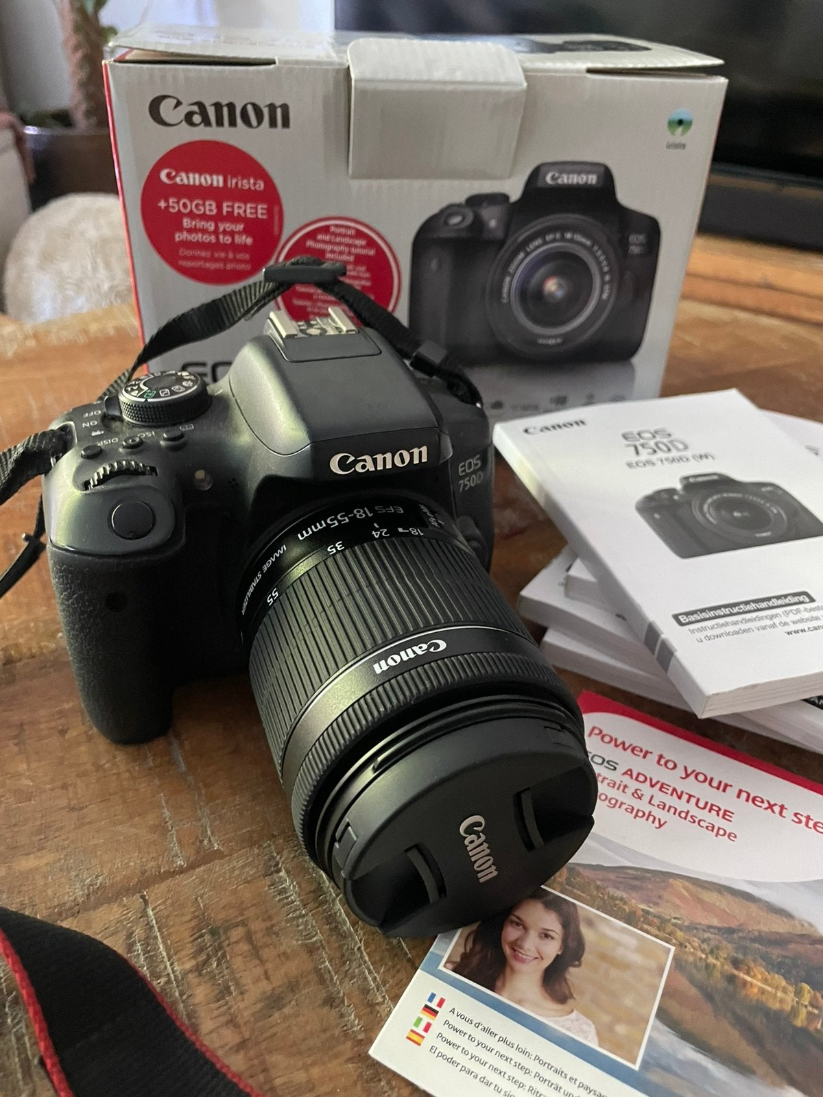 Canon camera - Reflex EOS 750D met lens, Ophalen, Zo goed als nieuw, Spiegelreflex, Canon