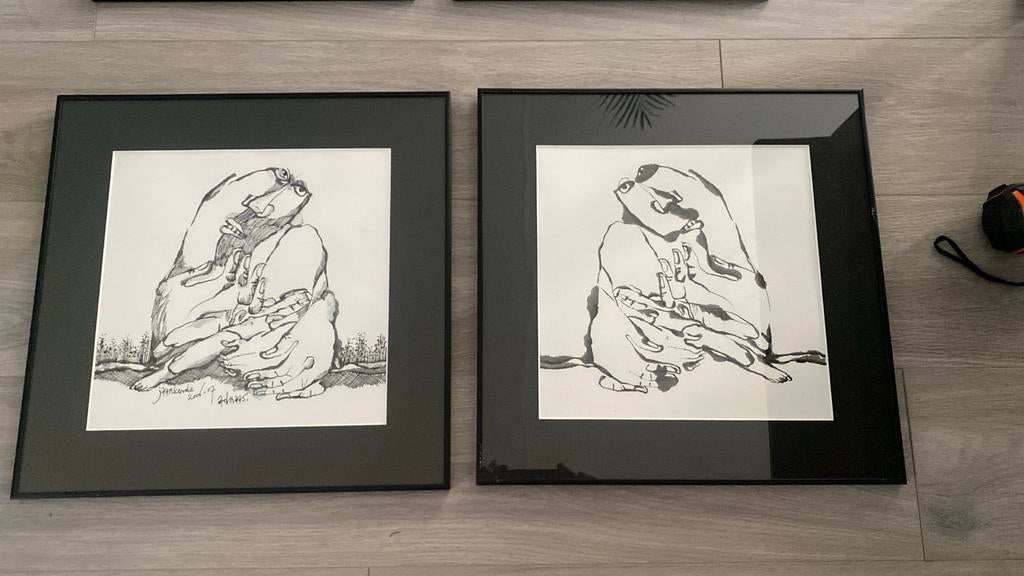 Ad Maas - Originele Inkttekening (2001), Ophalen of Verzenden