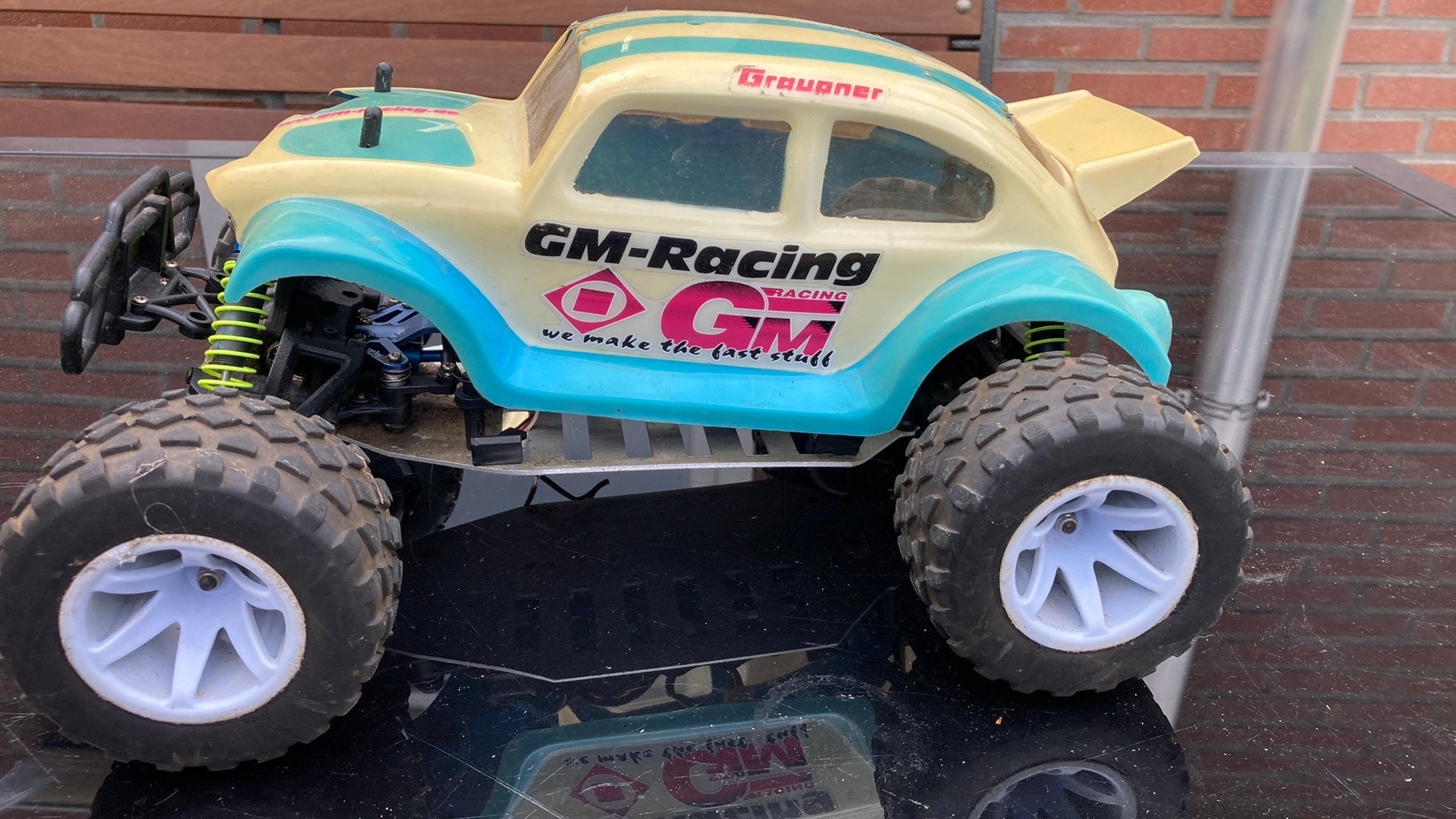 Vintage Graupner GM racing rc auto, roller, nu 35 euro, Gebruikt, Auto offroad, Schaal 1:10, Ophalen