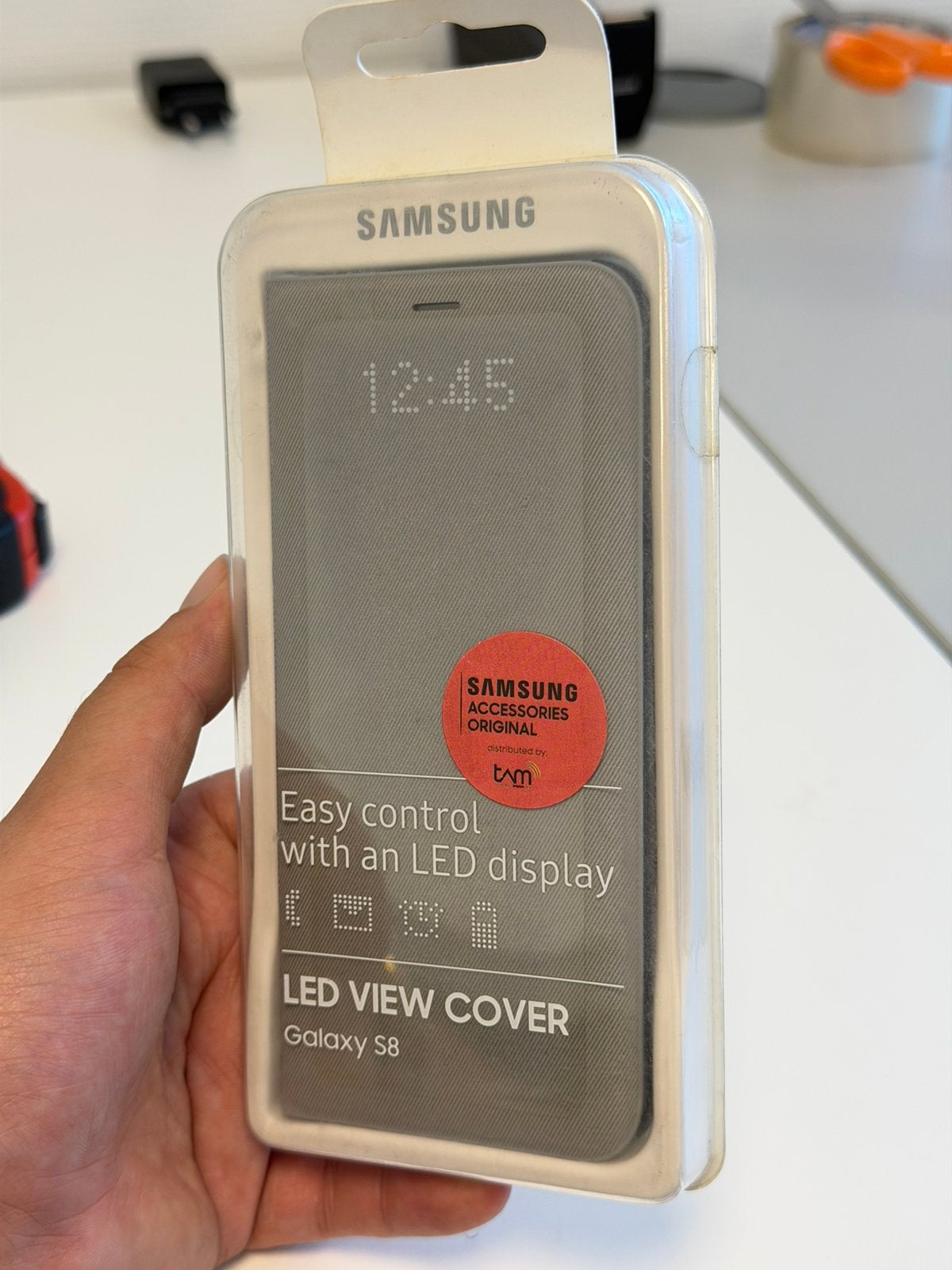 Originele Samsung LED View Cover Galaxy S8 Grijs Nieuw hoes, Overige modellen, Nieuw, Ophalen of Verzenden, H