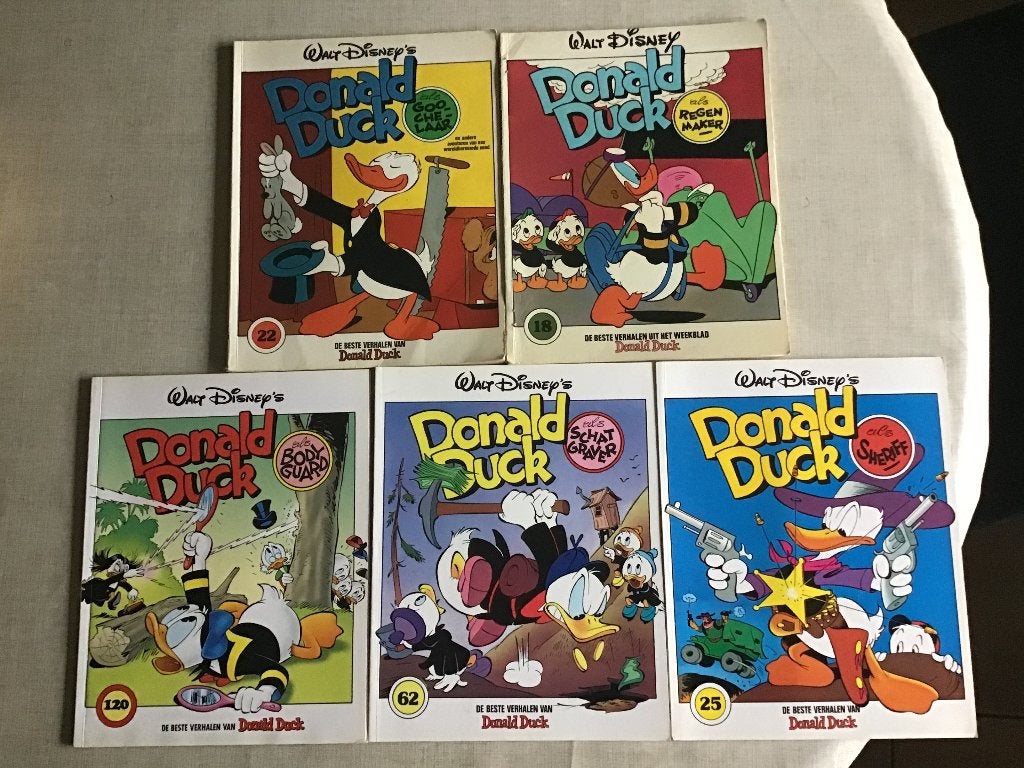 5 delen de beste verhalen van Donald Duck, Boeken, Meerdere stripboeken, Ophalen of Verzenden, Gelezen