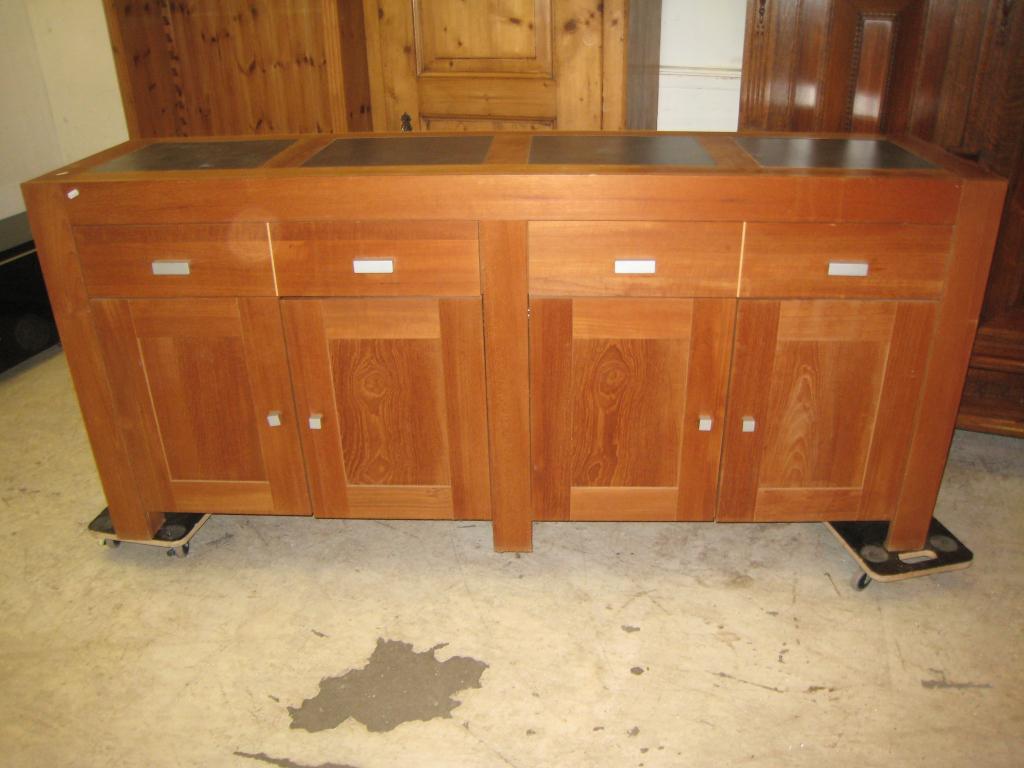 Teak dressoir in nette staat, hoog 90, breed 200, diep 50, Niet ingevuld, Gebruikt, Niet ingevuld, Niet ingevuld