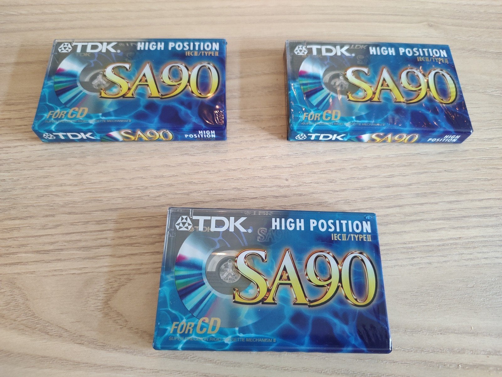 3x TDK SA90 High Position Cassettebandje, Nieuw in verpakki, Cd's en Dvd's, Cassettebandjes, 2 t/m 25 bandjes, Overige genres