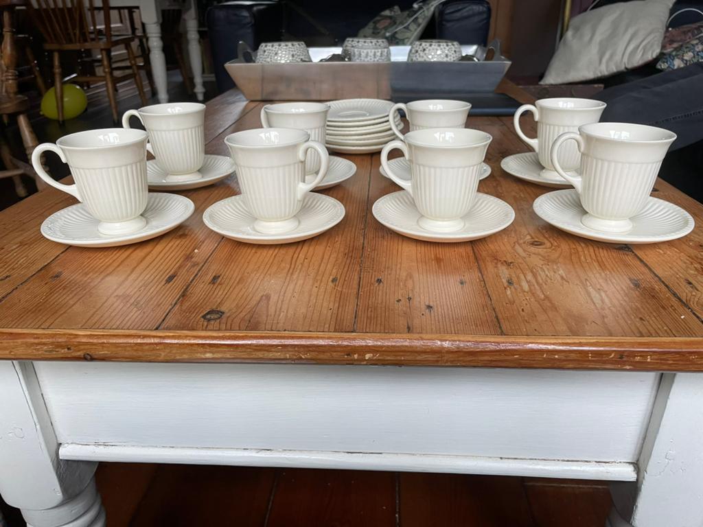 wedgwood Edme koffiekopjes en schotels, Ophalen, Zo goed als nieuw, Wedgwood, Kop(pen) en/of Schotel(s)