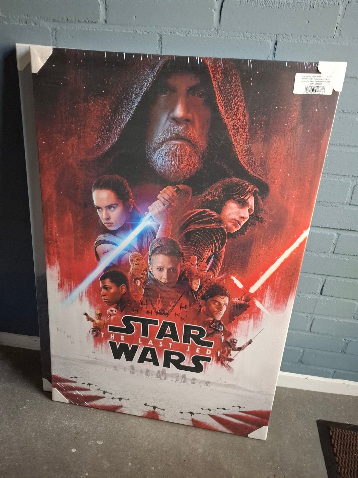 Star Wars: The Last Jedi Canvas - Nieuw in plastic (60x90cm), Ophalen, Nieuw, Print, 75 – 100