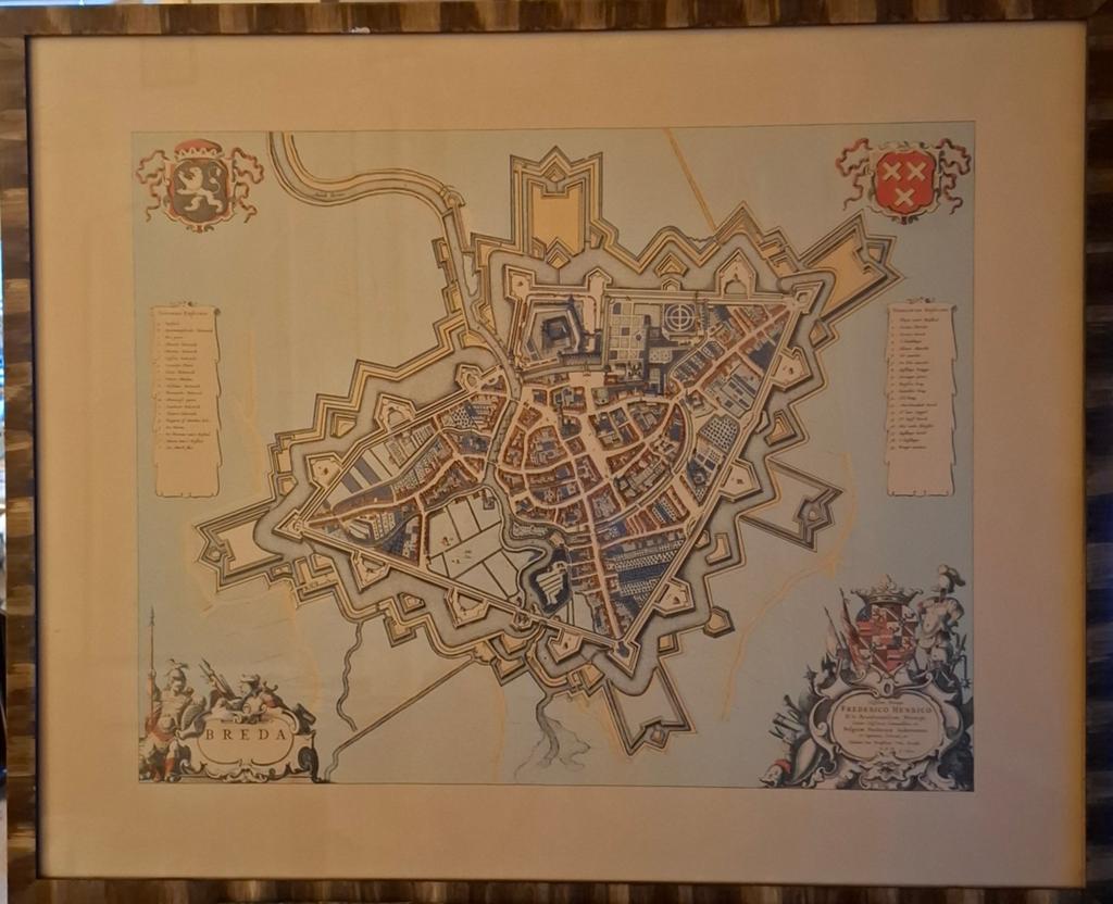 Historische prent Breda 57x70 cm, Ophalen of Verzenden, Voor 1940