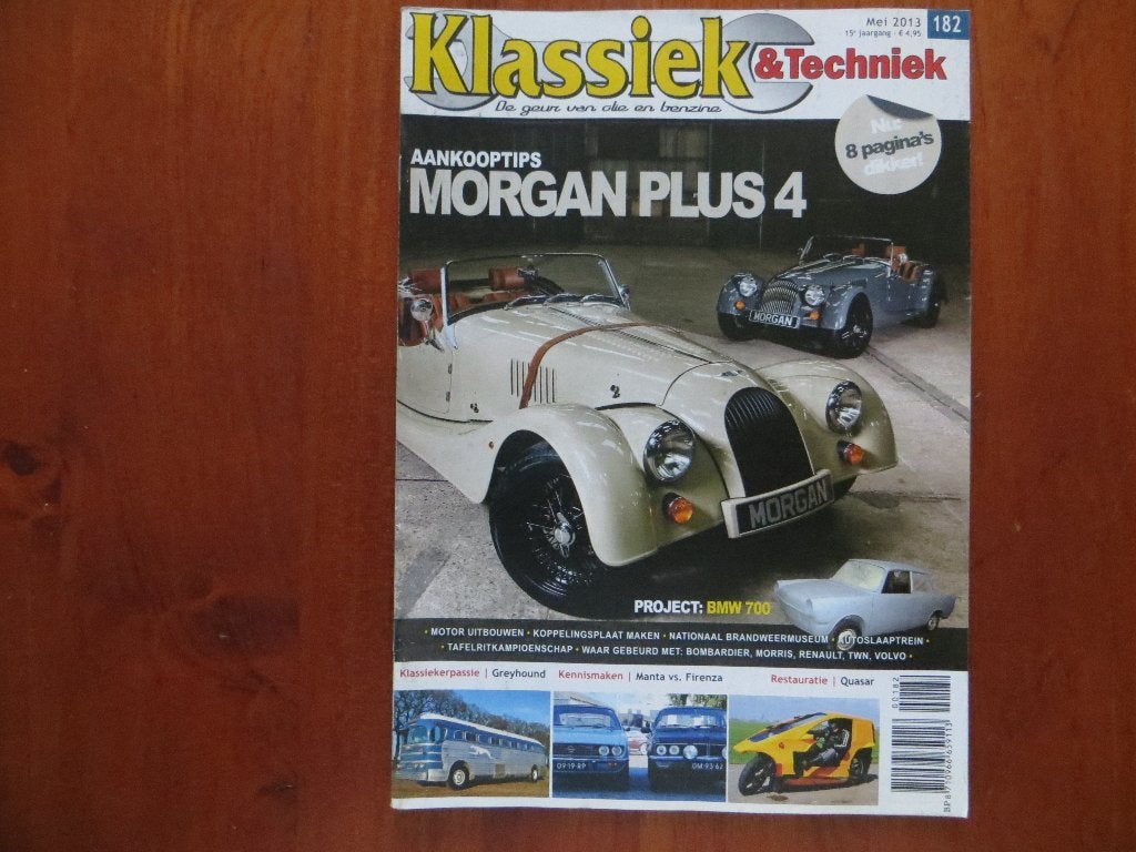 Klassiek & Techniek 182 Morgan Plus 4, Opel Manta A 1.6 S, Ophalen of Verzenden, Nieuw, Opel