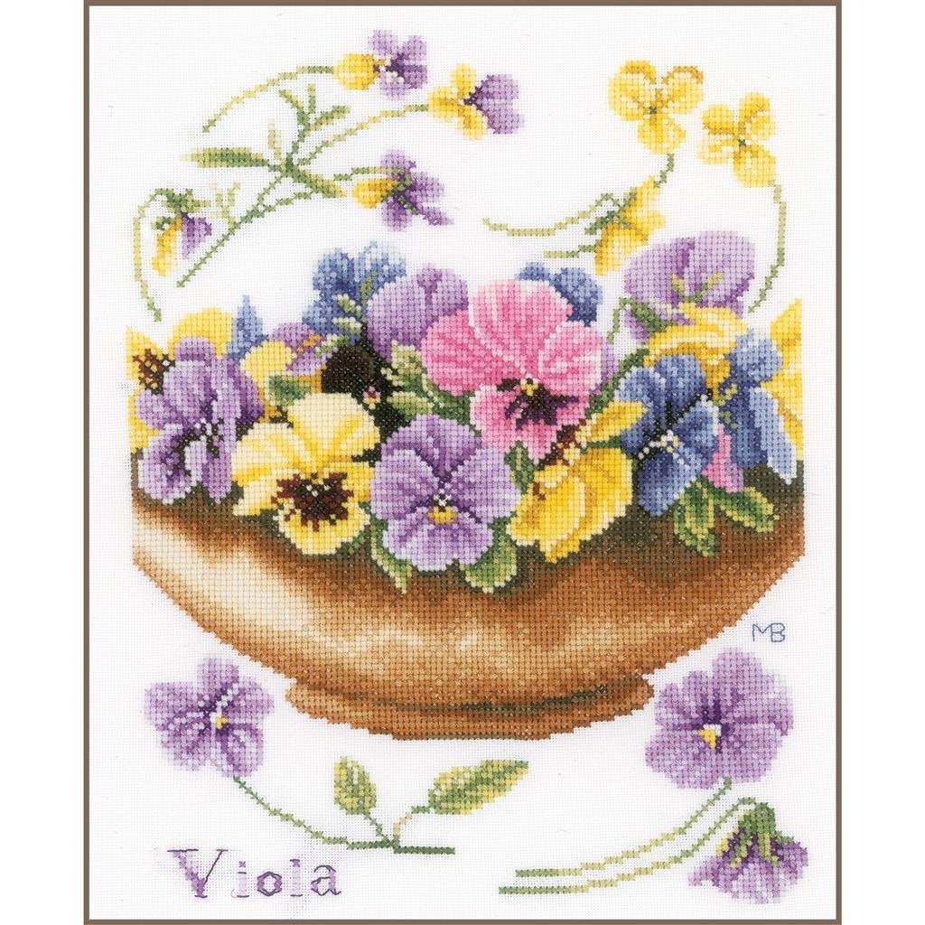 borduurpakket marjolein bastin, viooltjes (op=op!), Hobby en Vrije tijd, Borduren en Borduurmachines, Verzenden, Nieuw, Handborduren