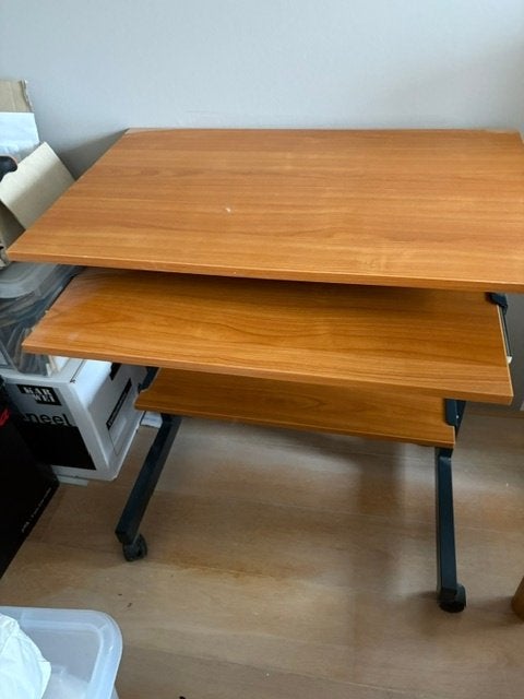 computertafel, Ophalen, 48 cm, Zo goed als nieuw, Met wielen