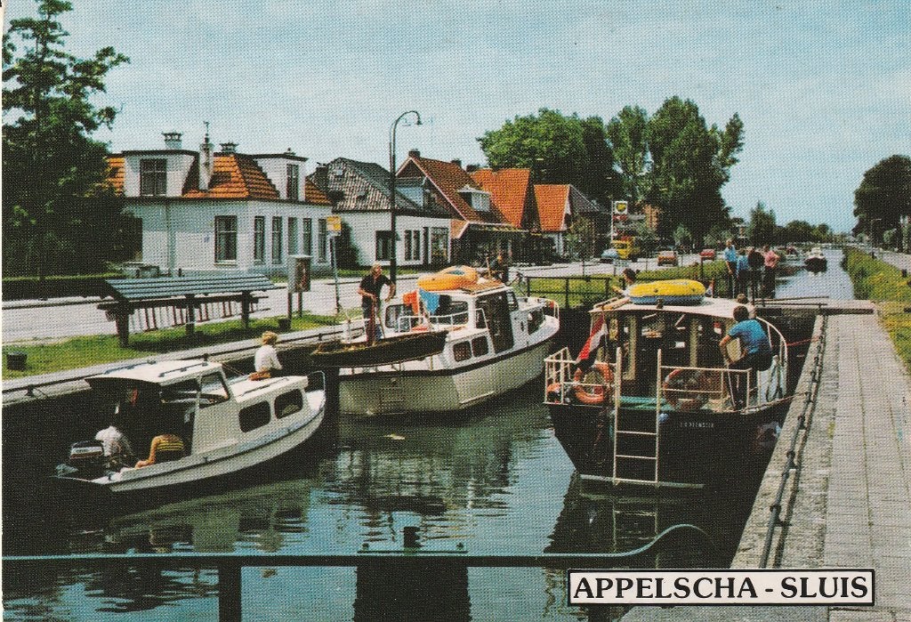 Ansichtkaart Appelscha - Sluis (1985), Verzamelen, Ophalen of Verzenden, 1980 tot heden, Gelopen, Friesland