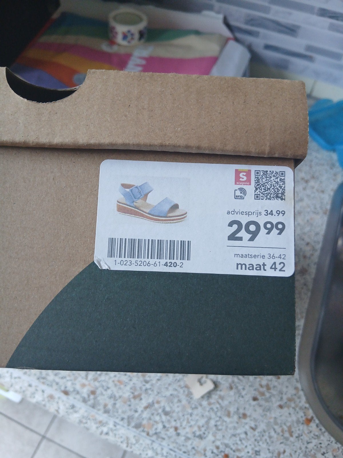 Nieuwe Natuform sandalen, maat 42, te groot gekocht, Kleding | Dames, Ophalen, Blauw, Nieuw, Sandalen of Muiltjes